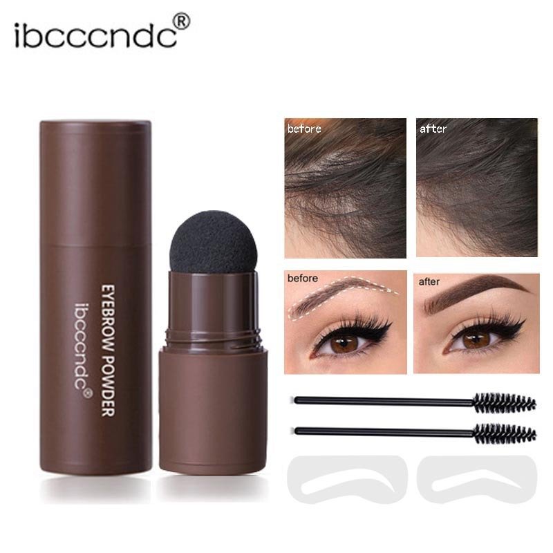 Hot One Step Brow Stamp Shaping Private Label 3 in 1 Eyebrow Enhance Powder Stick Waterproof Eyebrow Stamp