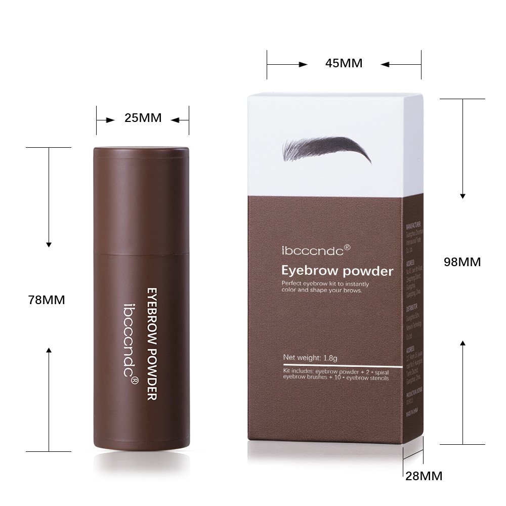 Hot One Step Brow Stamp Shaping Private Label 3 in 1 Eyebrow Enhance Powder Stick Waterproof Eyebrow Stamp