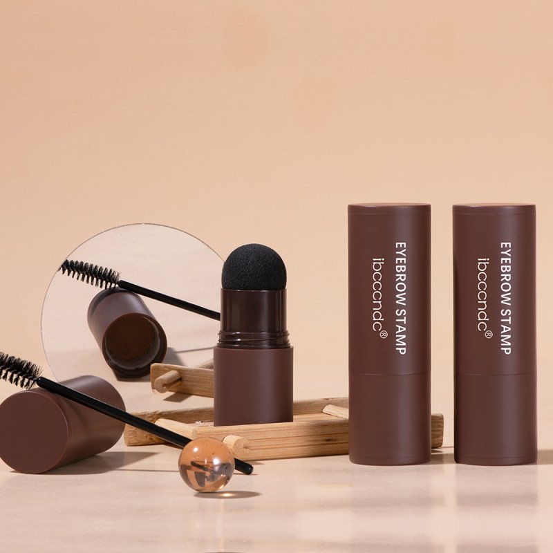 Hot One Step Brow Stamp Shaping Private Label 3 in 1 Eyebrow Enhance Powder Stick Waterproof Eyebrow Stamp