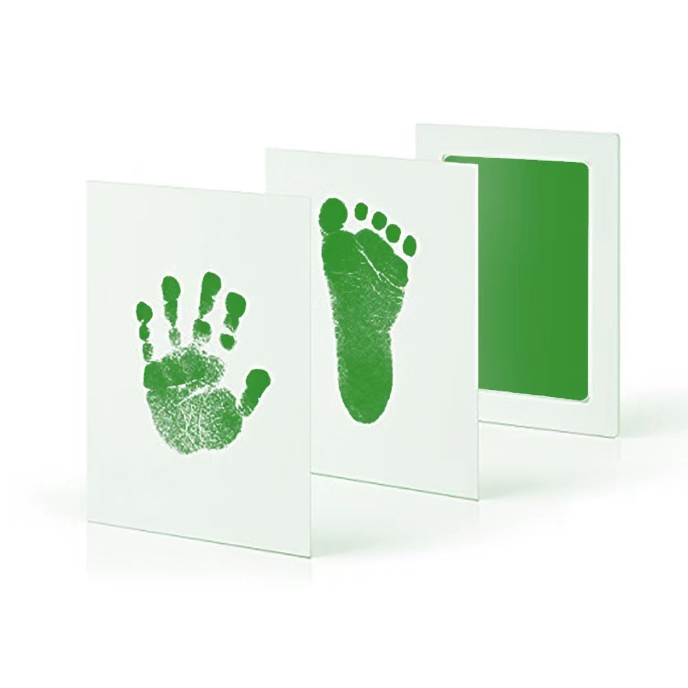 Baby Handprint and Footprint Kit,2 Pcs Pet Paw Print Ink Pads with Paper Photo Frame for Newborn Girls and Boys,Non-toxic