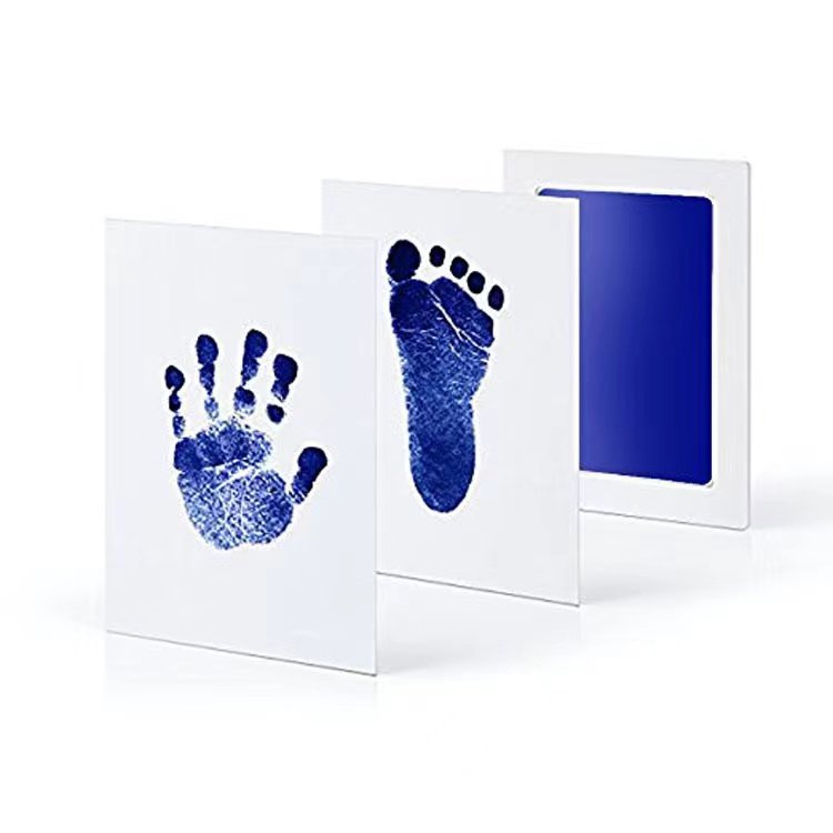 Baby Handprint and Footprint Kit,2 Pcs Pet Paw Print Ink Pads with Paper Photo Frame for Newborn Girls and Boys,Non-toxic