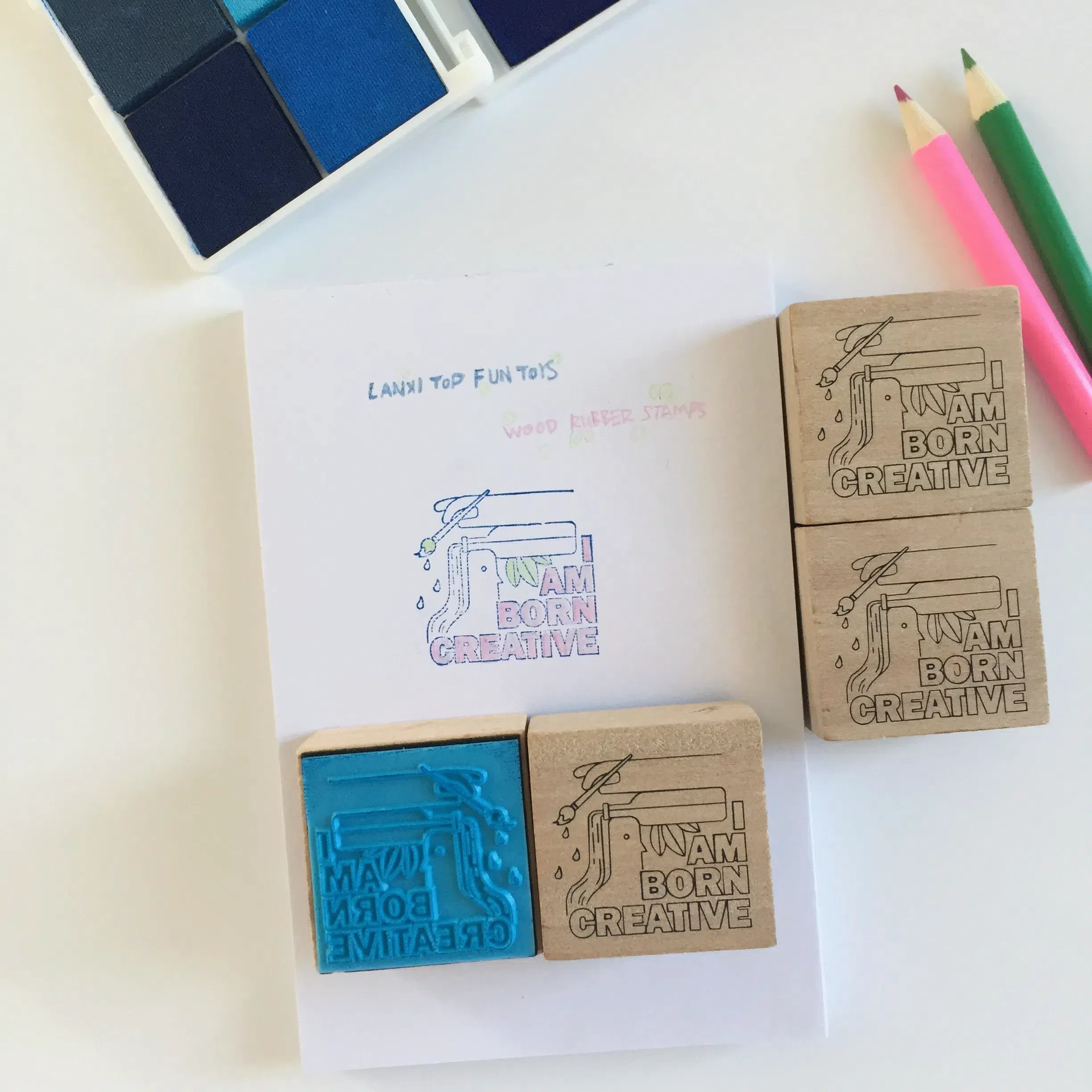 OEM Wooden Stamps Customized DIY Scrapbook Greeting Cards Support Pattern/Rubber Color/Size Customization