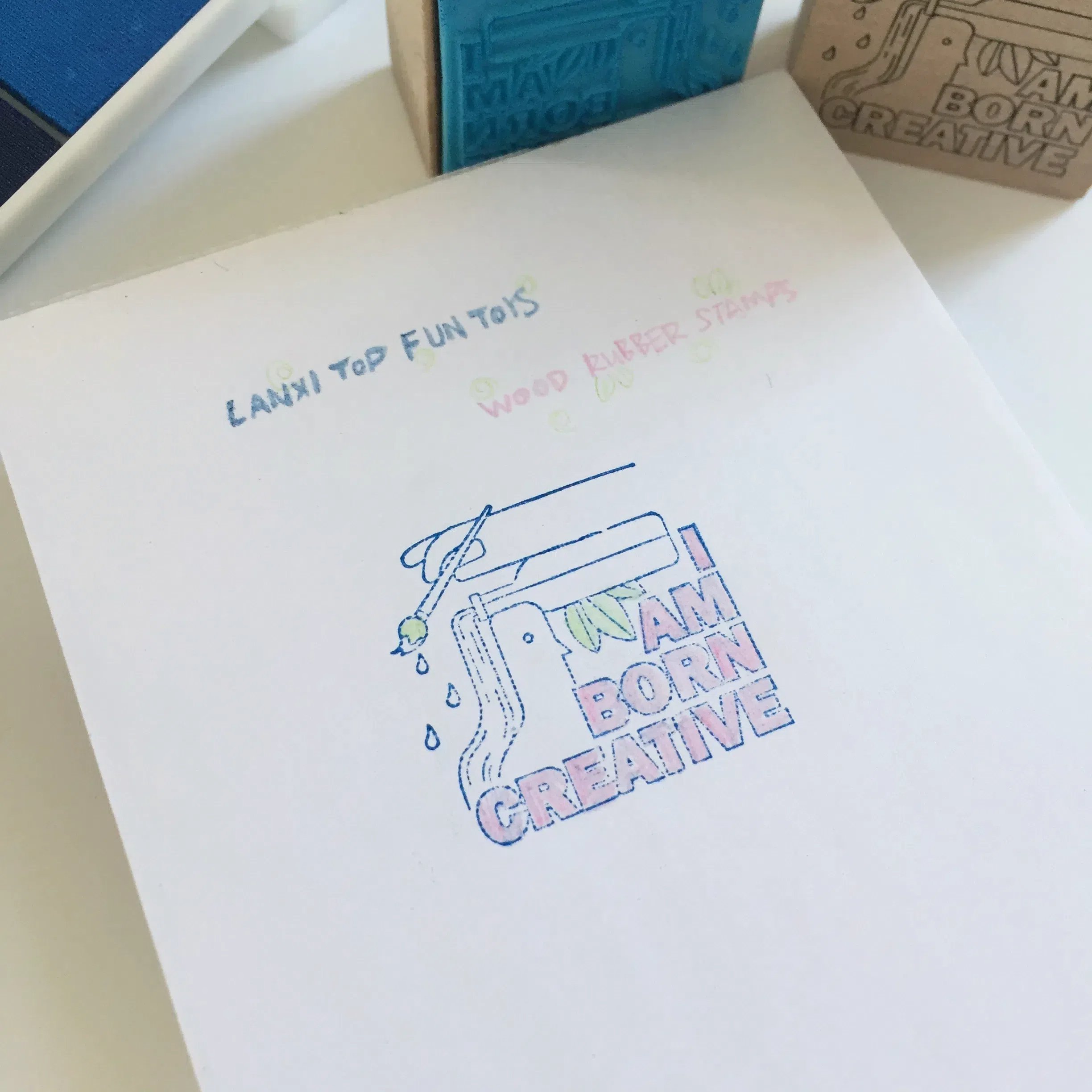OEM Wooden Stamps Customized DIY Scrapbook Greeting Cards Support Pattern/Rubber Color/Size Customization