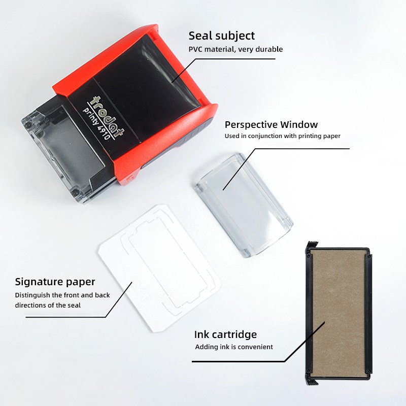 Specially Excellent Trodat4910 Self-Imprinting Office Rubber Stamp Plastic Automatic Self-inking Stamp for DIY Use