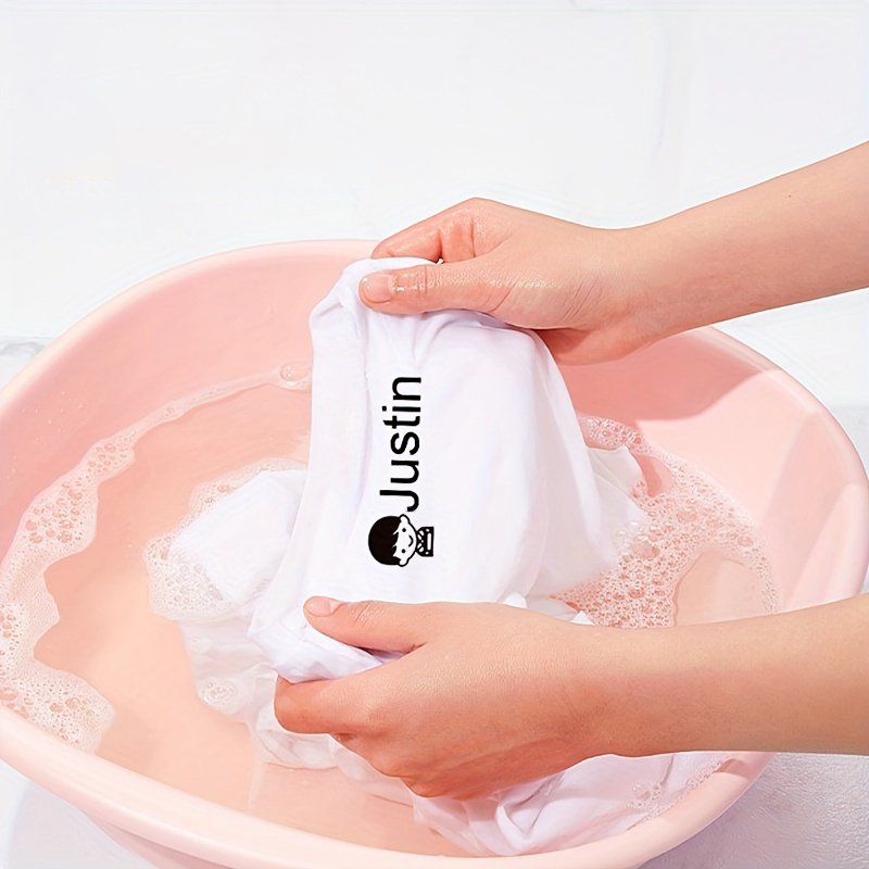 Custom Logo Printing Photosensitive Stamp Kids Name Rubber Flash Stamp for Kids Clothing