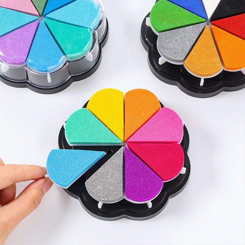 Creative stationery DIY handmade gradient ink pad Gradient color Silicone Seal Inchpad