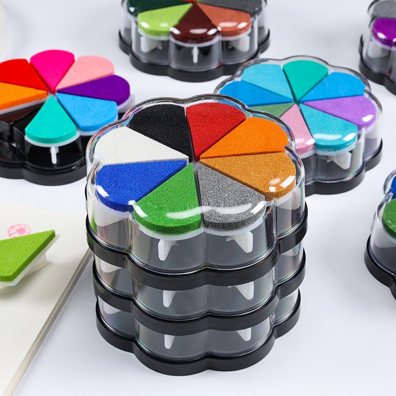 Creative stationery DIY handmade gradient ink pad Gradient color Silicone Seal Inchpad