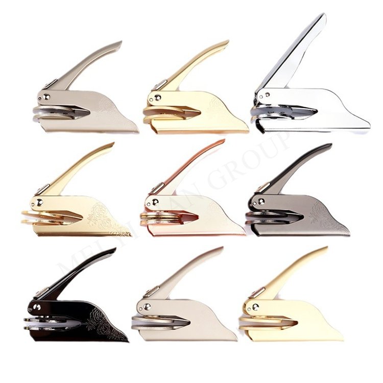 Custom Logo Manual Pliers Stamp Embossed Machine Material Embossing Stamping Metal Pliers Stamper Embossed Steel Seal Stamp
