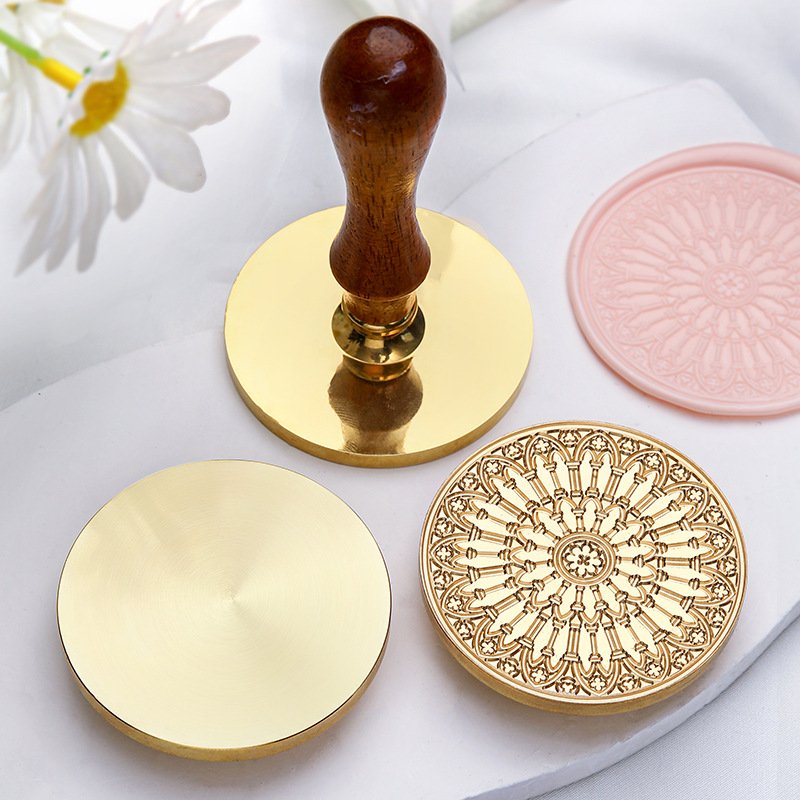 Factory Price New 6CM Large Size Flower Window Customizable Wax Seal Stamp Head