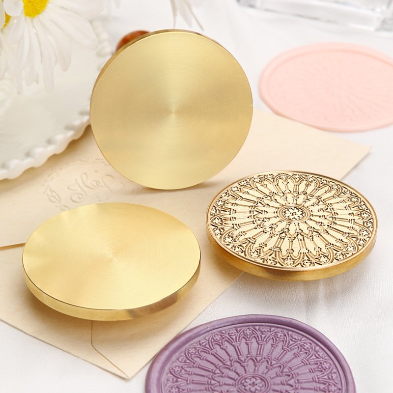 Factory Price New 6CM Large Size Flower Window Customizable Wax Seal Stamp Head