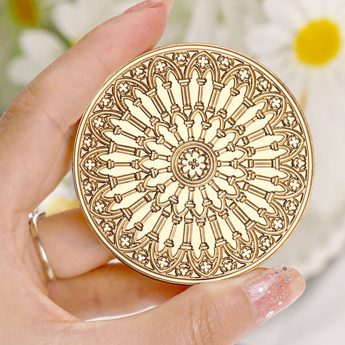 Factory Price New 6CM Large Size Flower Window Customizable Wax Seal Stamp Head