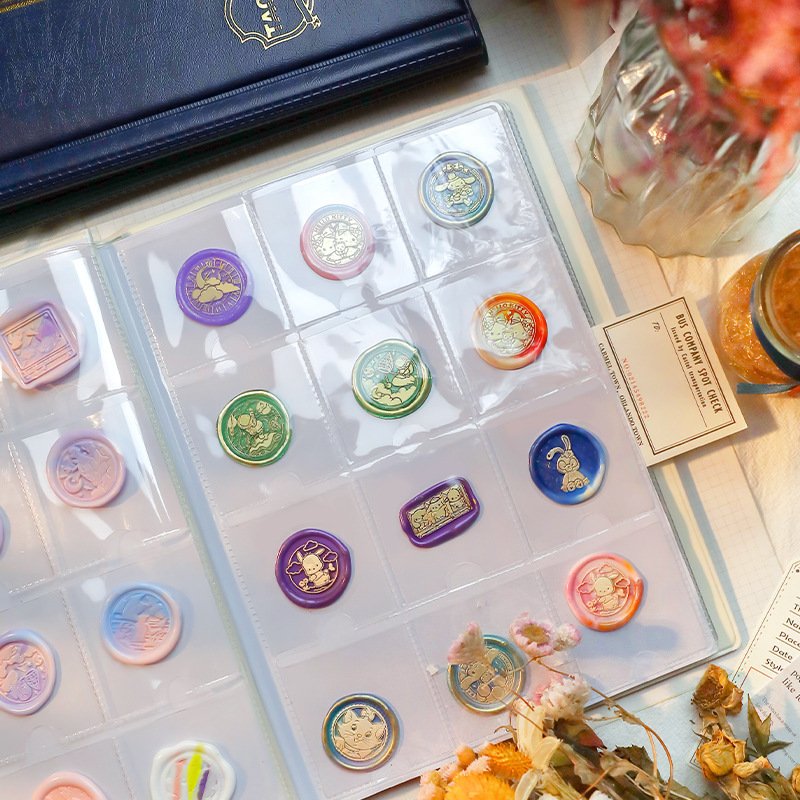 PU Leather Stamp Collection Storage Book with PVC Cover Material for Organizing and Preserving Your Stamp Collection