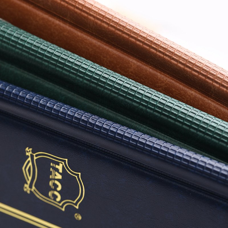 PU Leather Stamp Collection Storage Book with PVC Cover Material for Organizing and Preserving Your Stamp Collection