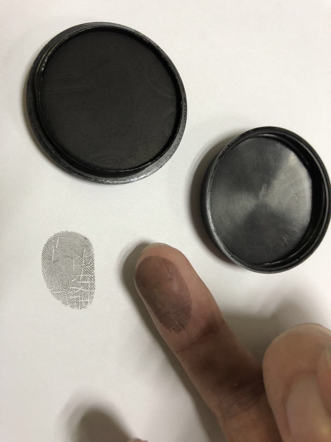 Election Office Round Plastic Fingerprint Ink Stamp Pad