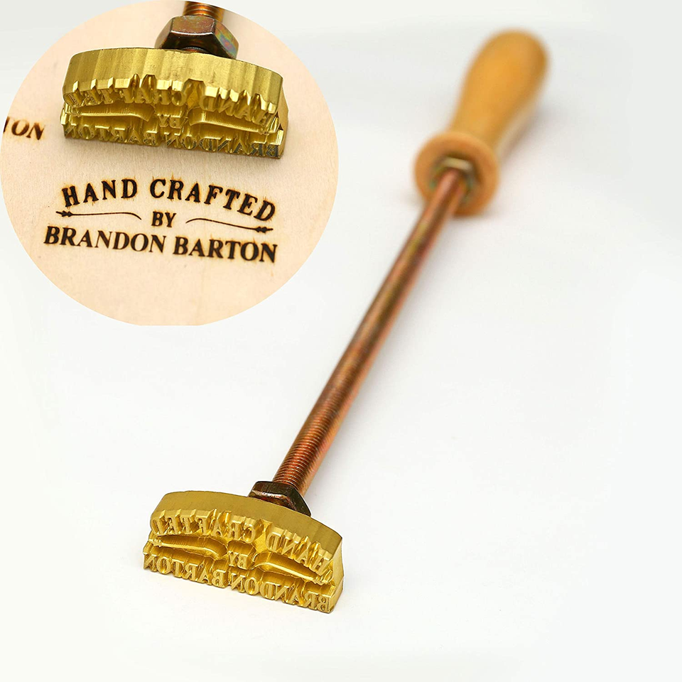 Custom Logo Heated Wood Branding Iron for Wood Cake Durable Leather Branding Iron BBQ Heat Stamp Wood Burning Stamp