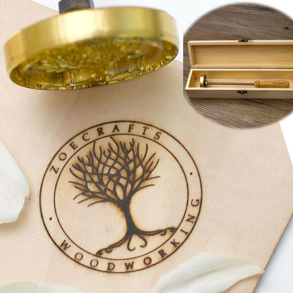 Custom Logo Heated Wood Branding Iron for Wood Cake Durable Leather Branding Iron BBQ Heat Stamp Wood Burning Stamp