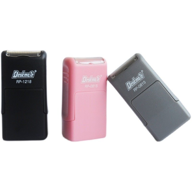Multi-Color Exquisite Self-Inking RP08-18 Stamp for Office DIY Scrapbooking-Made of Plastic and Rubber