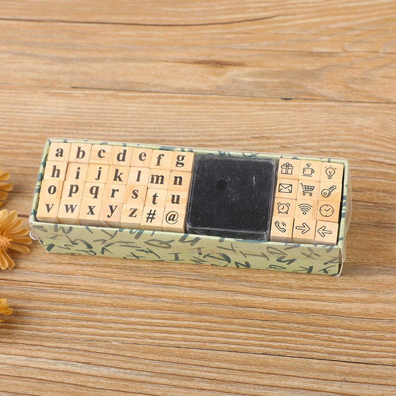 Wholesale creative retro Alphanumeric Week Numbers rubber diary DIY decorative printing wooden stamp seal set