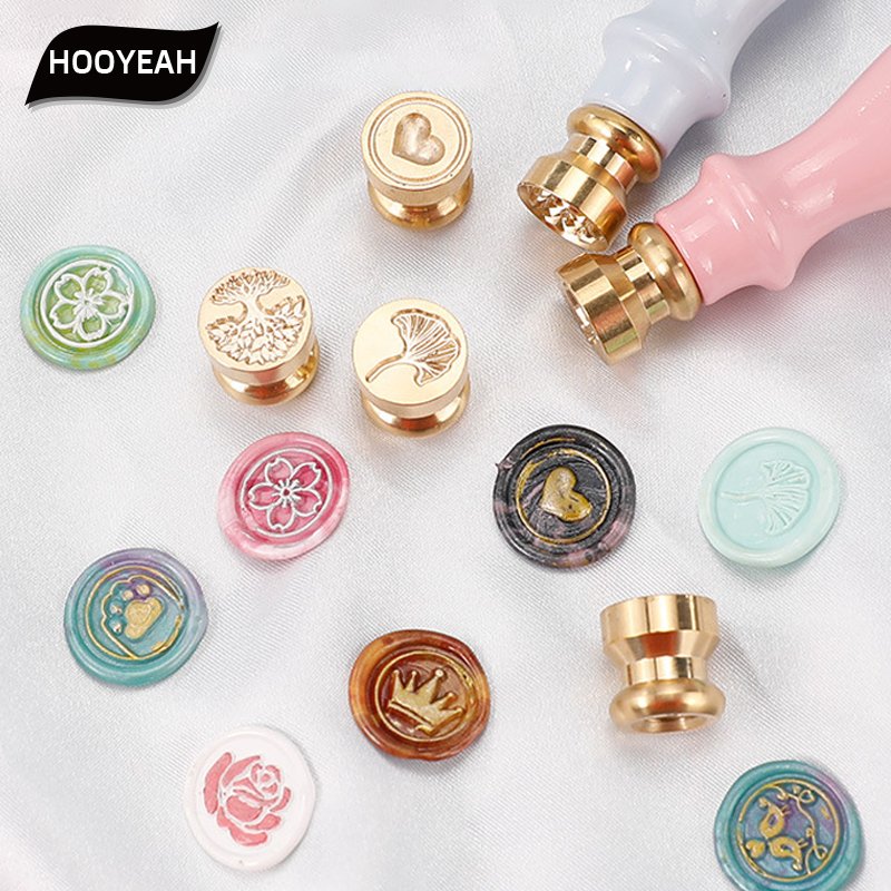 Mini brass stamp head/personalized wax mold/solid brass material carving/stamp set/envelope birthday card decoration/wholesale