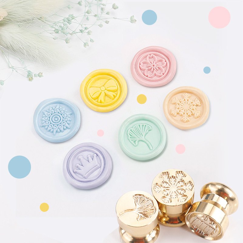 Mini brass stamp head/personalized wax mold/solid brass material carving/stamp set/envelope birthday card decoration/wholesale