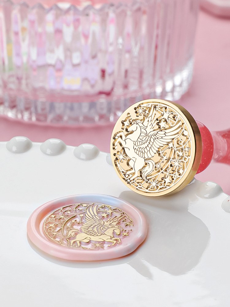 Pink Cute Stamp Set Tool Gift Box Set/Stamp Set Brass Material Carving Wax Model/Envelope Invitation Decoration/Wholesale