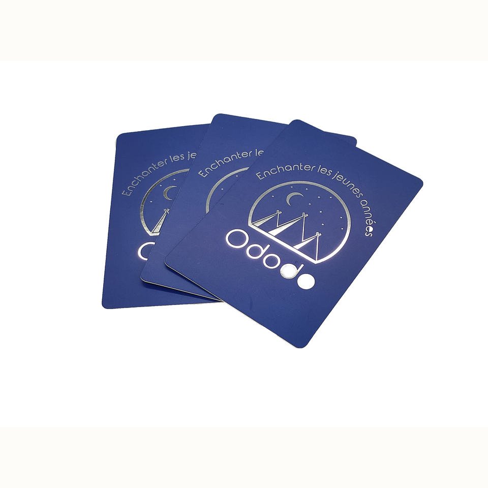 New Design Children's Education Memory Card Gold Stamped Letter Art Paper Postcard with Logo Greeting Card