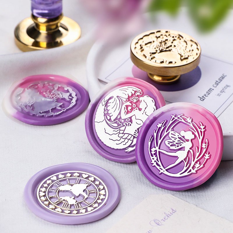 Hot Sells Fairy Tale Series Alice Mermaid Owl Landscape Notes Wax Seal Stamp Head