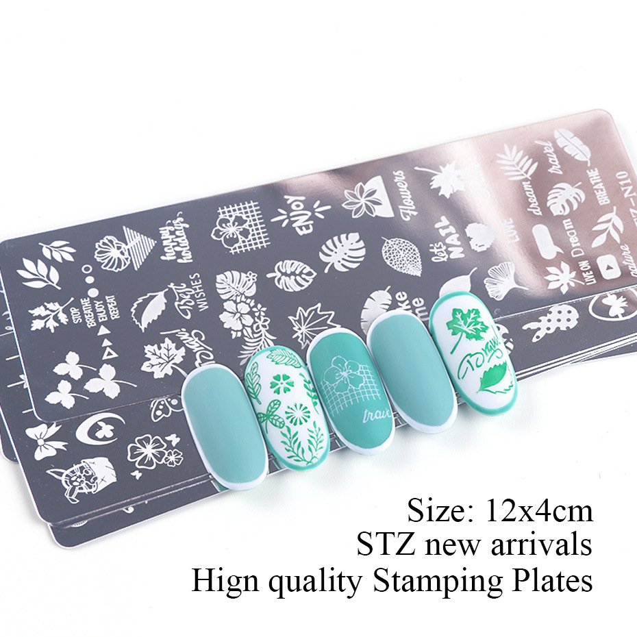 Stamping plates tools Nail Art Stamping Plate Nail Polish Butterfly Flower Leaf Printing Stamp Template Tool Plate Manicures