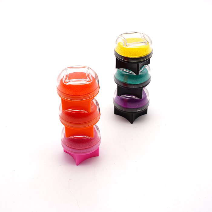 Craft star Drop Shape Multi Color mini Personalize Ink Pad Stamps For Children' s toy