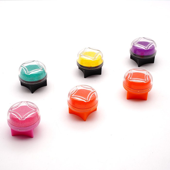 Craft star Drop Shape Multi Color mini Personalize Ink Pad Stamps For Children' s toy