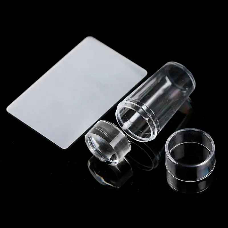 Complete Silicone French Nail Art Stamping Kit with Plate Polish Stencil Template Seal Stamper Scraper for Manicure