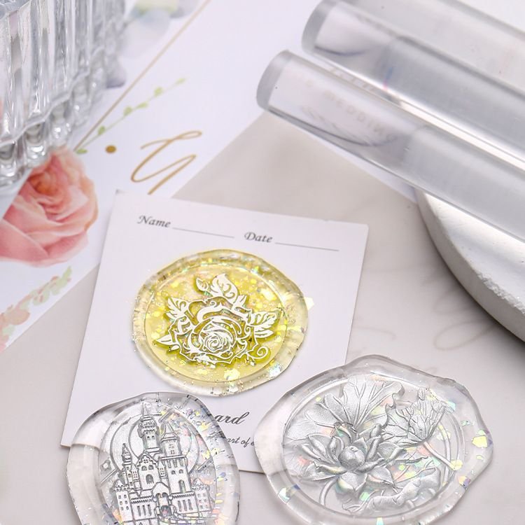 High transparency adhesive stick, transparent seal, reference card, diamond wax, fire paint seal material