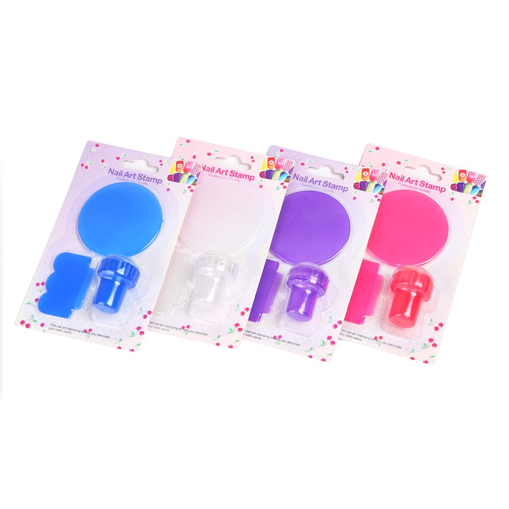 5..5cm Nail Stamper Scraper Nail Art Templates Pure Clear Jelly Silicone Nail Art Stamp For Stamping Polish Print