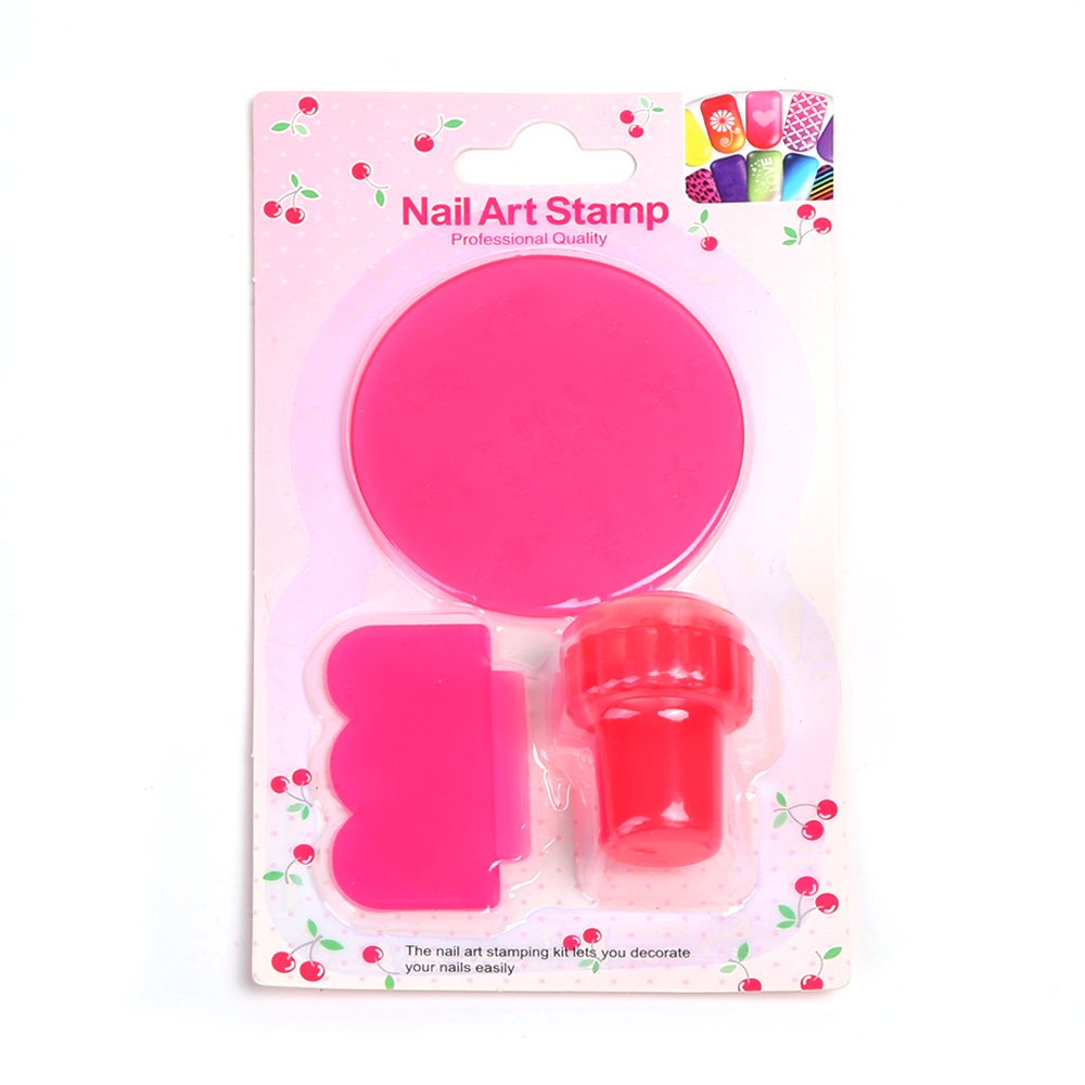 5..5cm Nail Stamper Scraper Nail Art Templates Pure Clear Jelly Silicone Nail Art Stamp For Stamping Polish Print