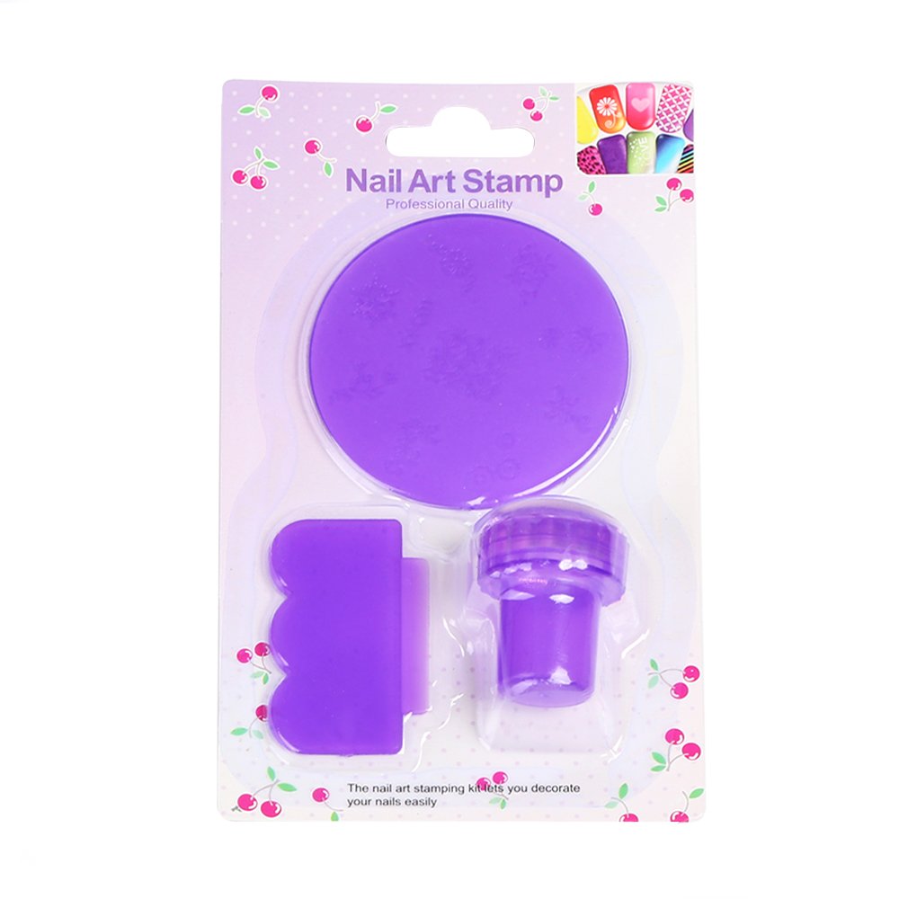 5..5cm Nail Stamper Scraper Nail Art Templates Pure Clear Jelly Silicone Nail Art Stamp For Stamping Polish Print