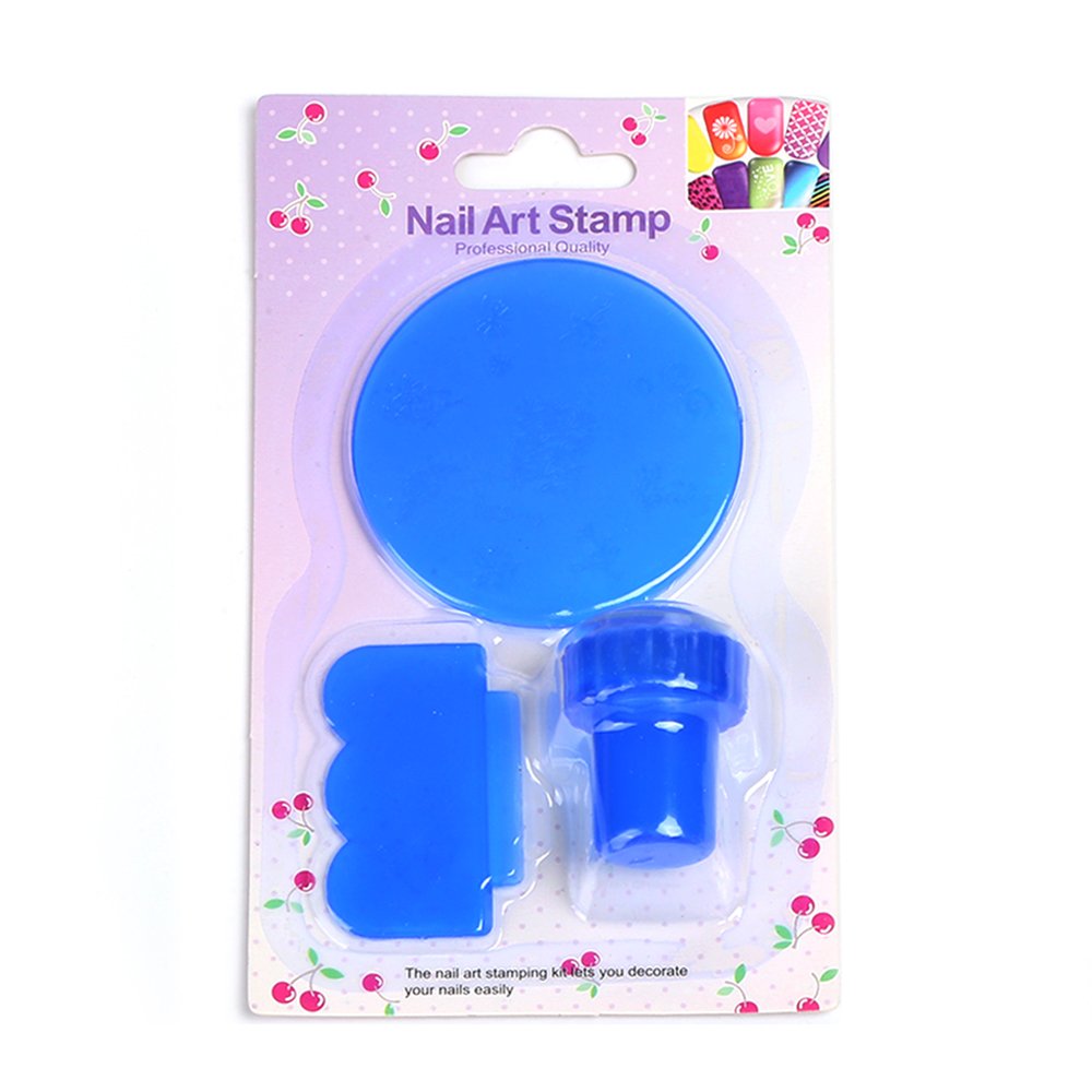 5..5cm Nail Stamper Scraper Nail Art Templates Pure Clear Jelly Silicone Nail Art Stamp For Stamping Polish Print