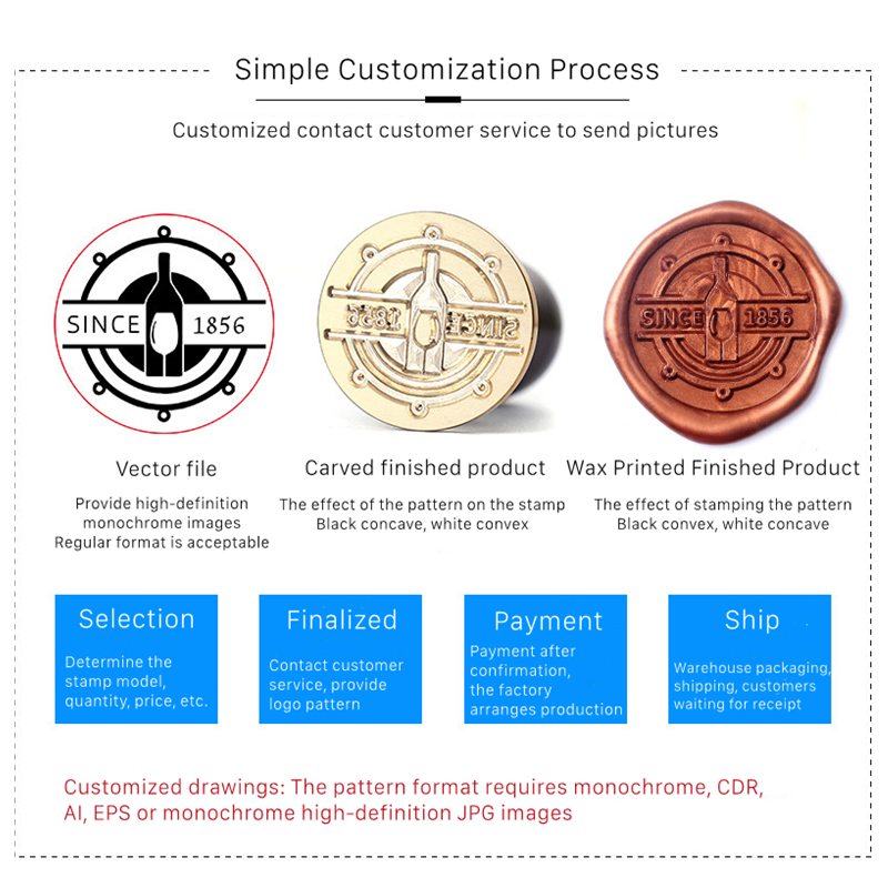 Factory seal wax stamp envelope seal product seal stamp customization