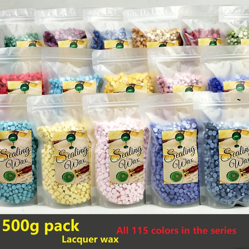 Octagonal Lacquer Wax Particle 500g,131 Color Lacquer Seal Wax Particle