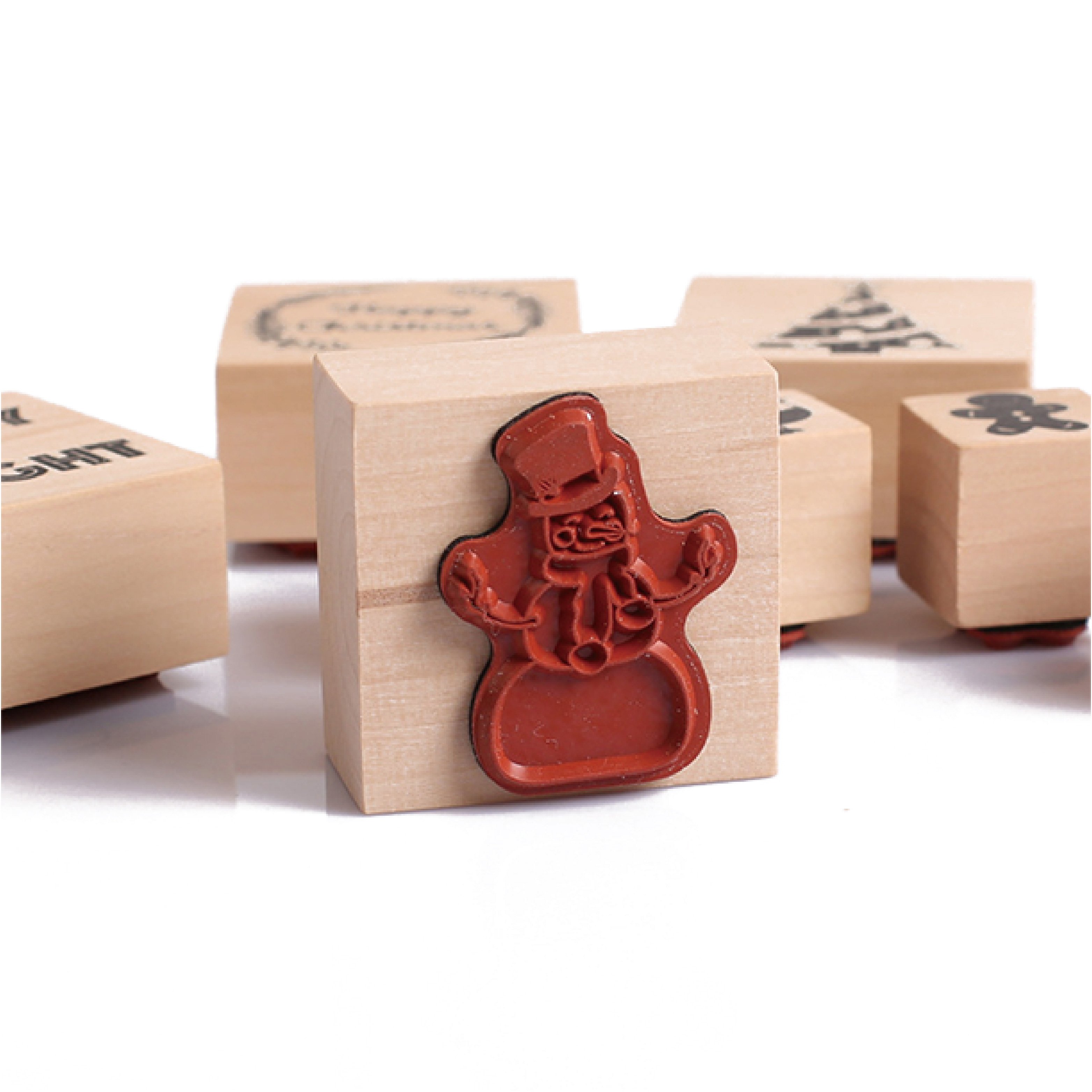 Wooden Handle Custom Hot Sale Office Embossing Logo Wood Rubber Stamp Name Kids Wood Stamp Set/