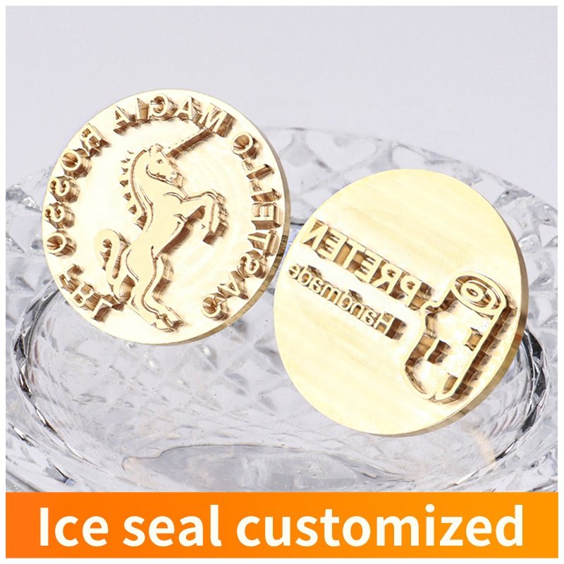 ice seal stamp Customized Logo Copper Brass Ice Cube