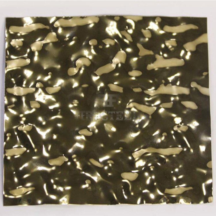 Aisi 304 Pvd Coated Stainless Steel Sheet Water Ripple Stamped Stainless Steel Sheet