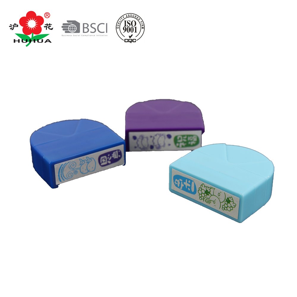 colorful plastic handle toy self inking stamp dinosaur for children