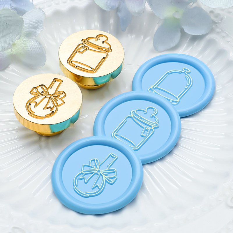 Best Price Empty Bottle Series Perfume Bottle Measuring Cup Feeding Bottle Wax Seal Stamp Head