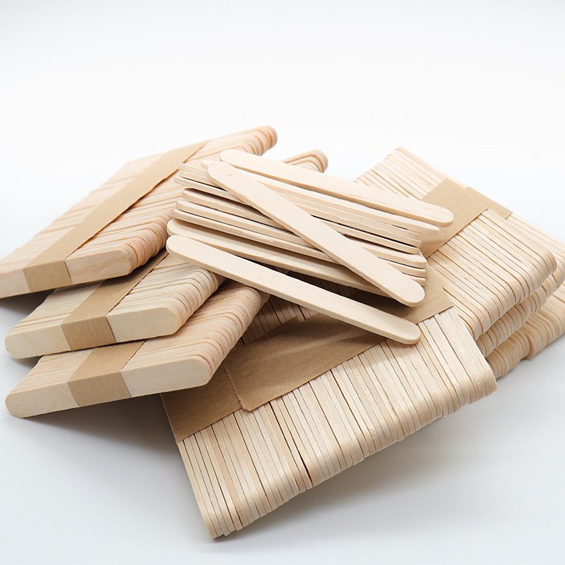 Wholesale New Style Eco Friendly Custom Packaging Birch Disposable Wooden Ice Cream Sticks For Sale