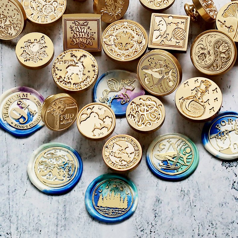 Wax Sealing Stamp 2.5cm Copper Sealing Wax Stamp for Wedding Envelopes Invitation Scrapbooking Material 3cm