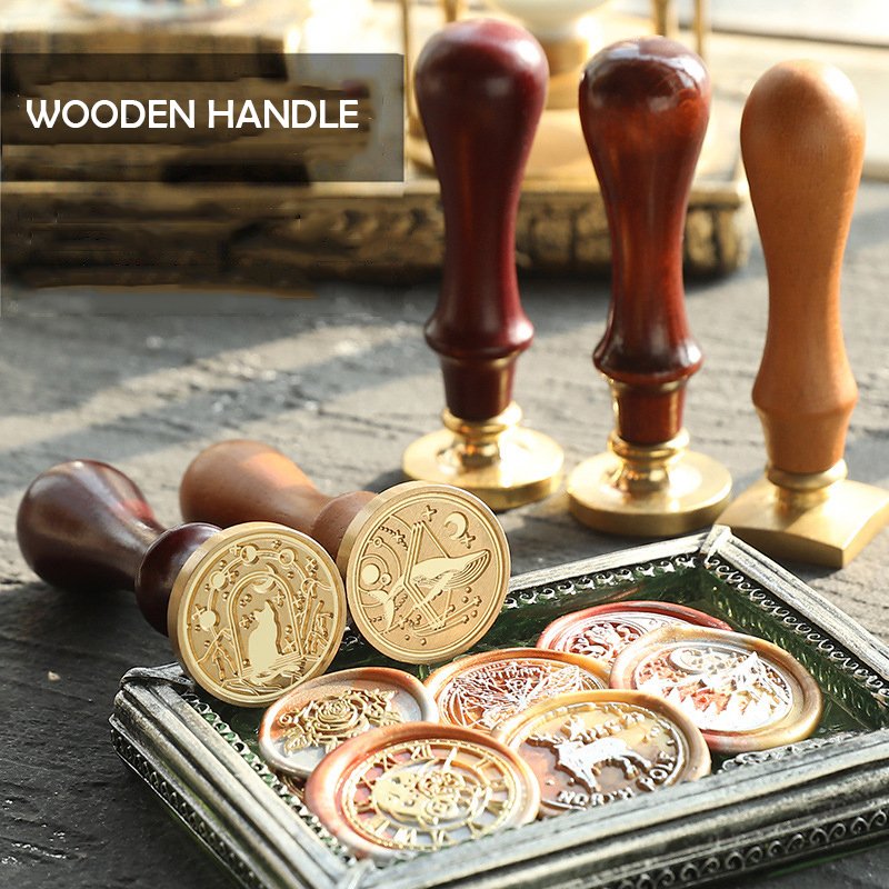 Wax Sealing Stamp 2.5cm Copper Sealing Wax Stamp for Wedding Envelopes Invitation Scrapbooking Material 3cm