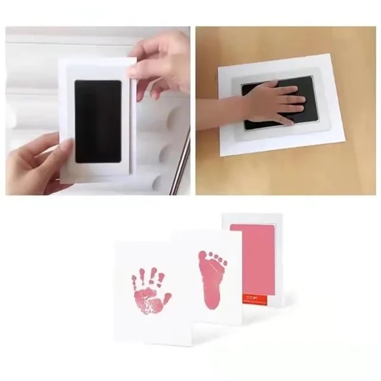 Hot Sale Baby Safe Clean Touch Ink Pad Footprint Handprint No Mess Baby Footprint Ink Pad Paw Print Stamp Pad