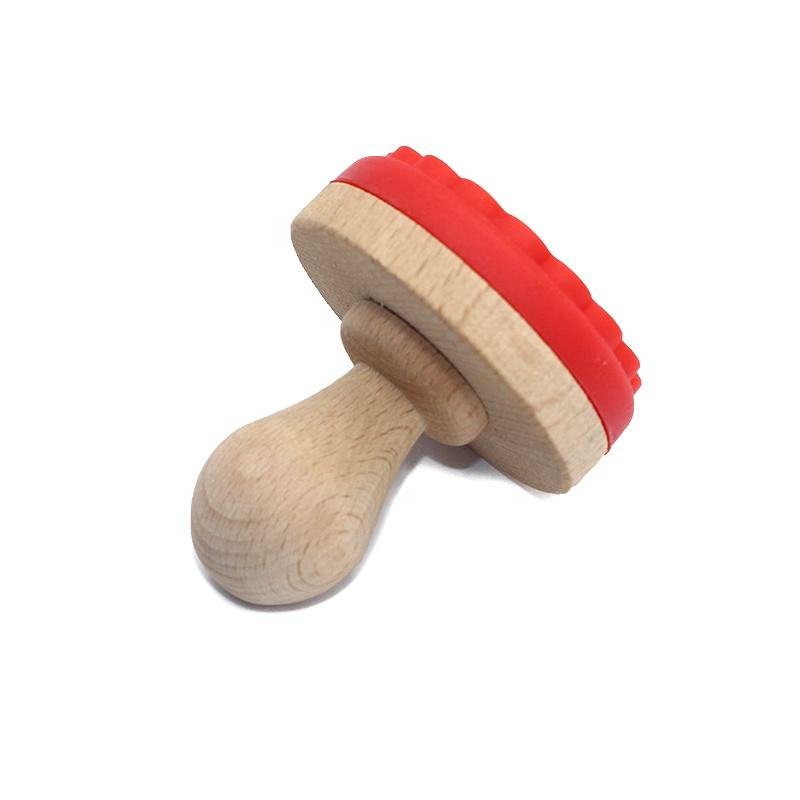 Customized Design Accept Silicone Cookie Stamp Set Cookie Stamps For Baking With Wood Handle