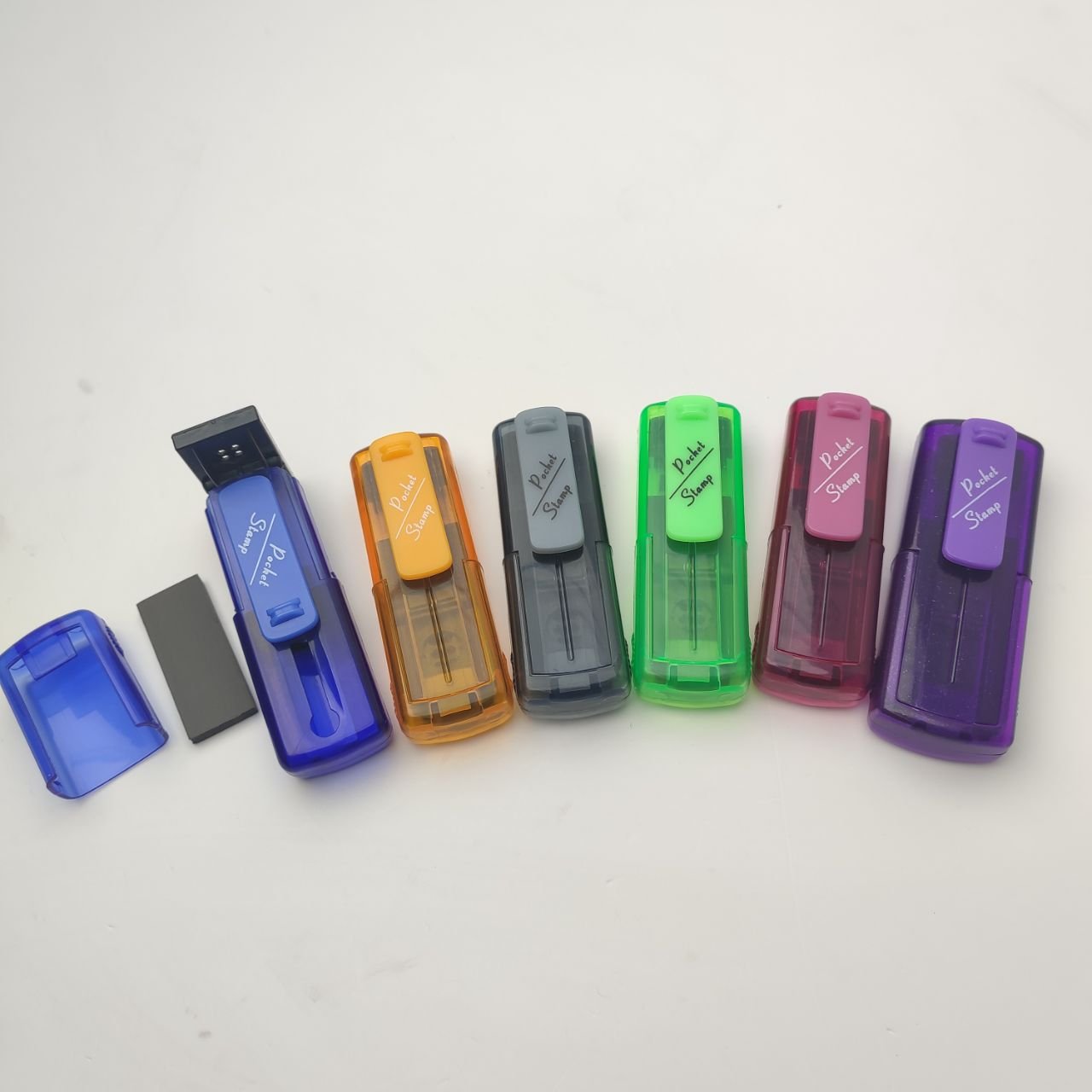 Factory Production Rubber Pocket Stamp Logo Name Signature Self Inking Stamps Flash Pocket Stamp Pocket