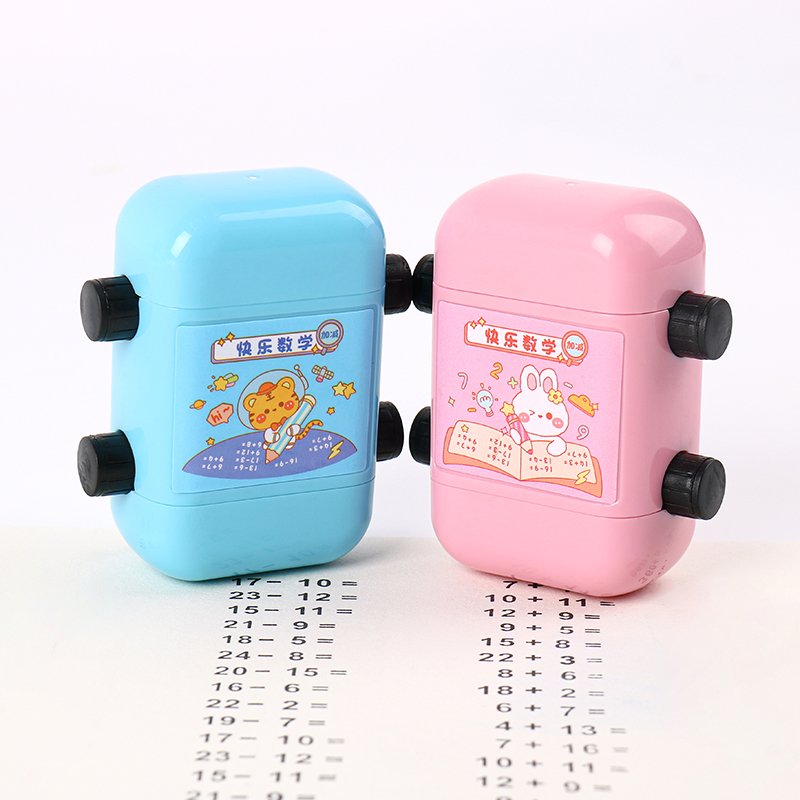2023 Hot Sale 2 in 1 Addition and Subtraction Teaching Stamps Roller for Kids Digital Teaching Stamp